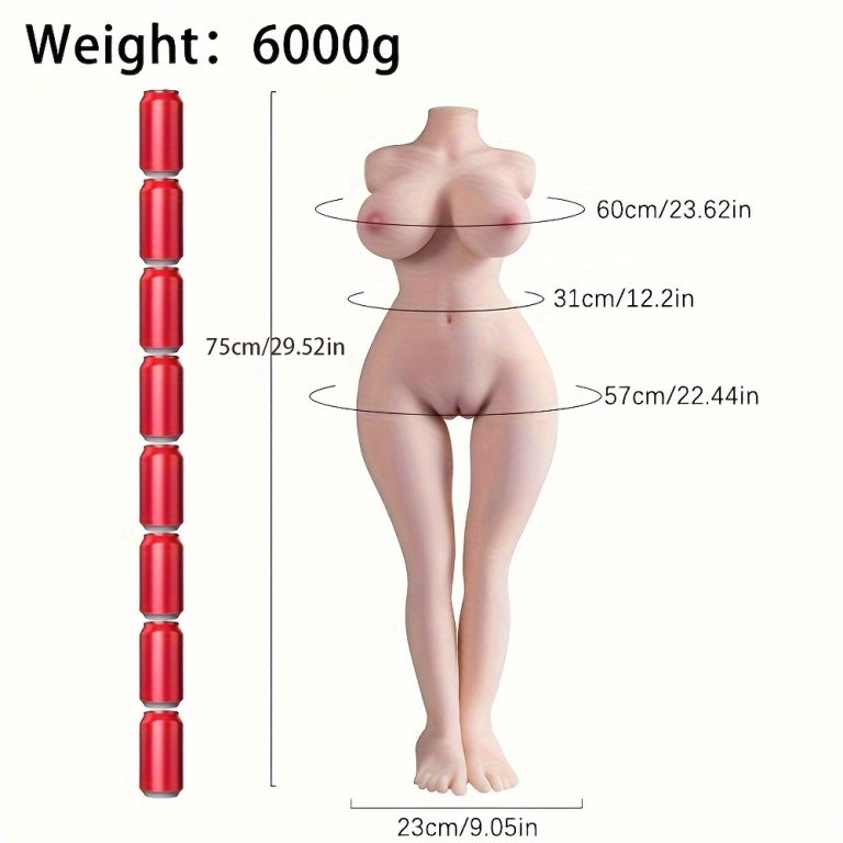 Realistic Full Body Adult Doll with Soft Gel Bust and Curvy Butt, Suitable for Vaginal, Anal, and Breast Play - Image 3