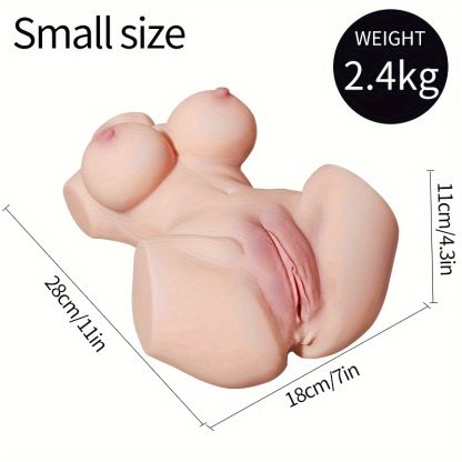 1pc Realistic Male Masturbator Sex Doll Torso - Big Boob, Realistic Vaginal and Anal, Pocket Size, Soft Skin, Lifelike Details, Erotic Sex Toy for Male Pleasure and Satisfaction - Image 3