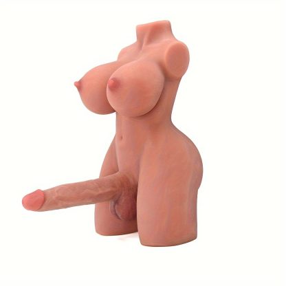 Torso Male And Female Sex Dolls With Flexible Dildo Realistic Sex Penis And Sensual Breasts, Love Dolls Penis Silicone Anal Testicles, Dolls Hugh Penis Silicone Breast Anal Testicles Unisex Masturbator For Men Women Gay Couple Adult Sex