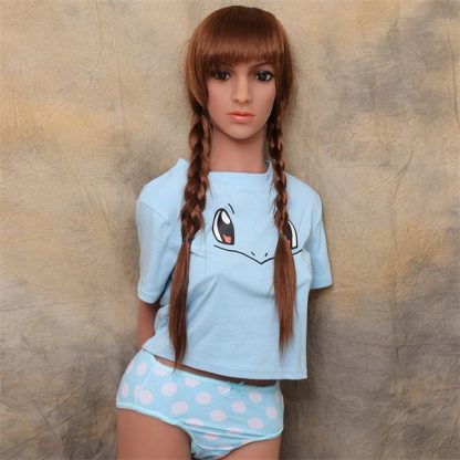 Stacy - 4ft7(140cm)  Pretty TPE Sex Doll With Long Twist Braids - Image 17