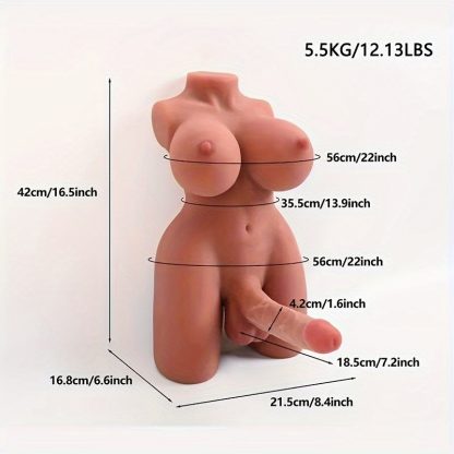 12.12 Lbs (5.5 KG) Sex Doll Toys, Realistic Sex Dolls For Gay Women, Realistic Gay Sex Dolls, Realistic Dildos Breasts And Anal, Sexy Wheat Color Sex Dolls Female Sex Toys Dildo Orgasm Toys - Image 3