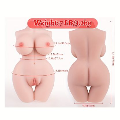 7lbu002F3.2kg Sex Doll for Men Male Masturbator Realistic Female Torso Lifelike  Sex Dolls with Big Boobs Vagina Anal, Realistic  Sex Dolls Torso Doll for Male Sex Love Doll Dolls for Men's Masturtion Adult Sex Toys Pocket Pussy - Image 10