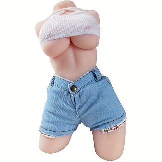 Mini Silicone Sex Doll for Men - Ultra-Realistic Pocket Vagina & Ass Torso - Compact & Life-Like Feel - Perfect for Intimate Solo Sessions - No Clothes Included