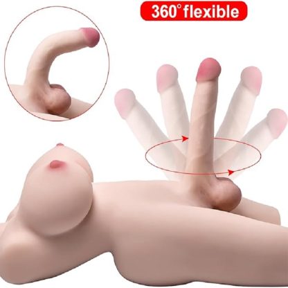Shemale Sex Doll Torso with Realistic Dildo Breasts and Anal Sex Sex Dolls for Men Women Couple Unisex Masturbation Sex Fun Adult Sex Toys Love Doll with Dildo Testicles Anus 12lb - Image 2