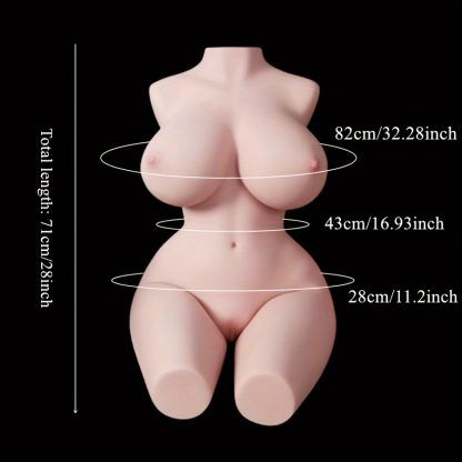 37LB Life Size Sex Doll Torso Lifelike Female Sex Doll For Men With Soft Big Boobs Big Butt Pussy Ass, Realistic Sex Dolls Full Size Love Dolls Male Sex Toy For Vaginal Anal Breast Sex (Clothes Not Included) - Image 6