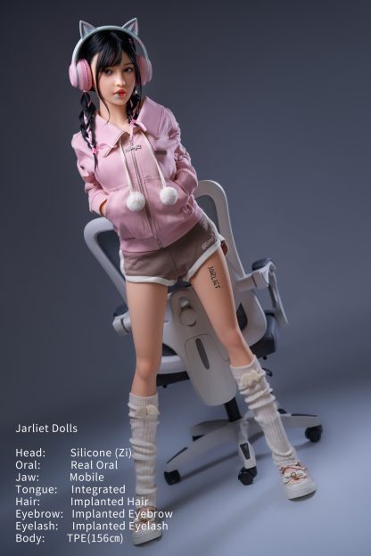 Jarliet - Zi- 5ft 1 /156cm Movable Jaw Silicone Head Sex Doll - Image 9