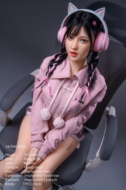 Jarliet - Zi- 5ft 1 /156cm Movable Jaw Silicone Head Sex Doll - Image 10