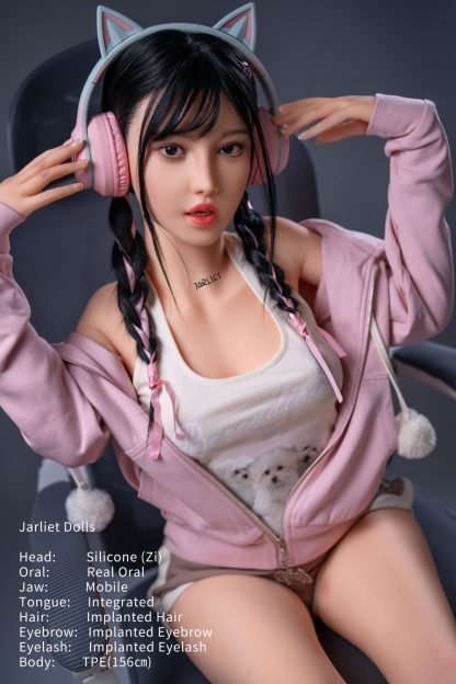 Jarliet - Zi- 5ft 1 /156cm Movable Jaw Silicone Head Sex Doll - Image 12