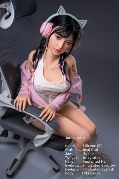 Jarliet - Zi- 5ft 1 /156cm Movable Jaw Silicone Head Sex Doll - Image 14