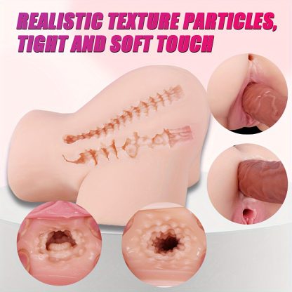 1 PC Realistic Male Masturbator Doll - Lifelike 3D Skin Texture, Soft Female Buttocks, 2 Holes for Vaginal and Anal Sex Pleasure, Real Person Sized, Adult Toy for Men - Image 5