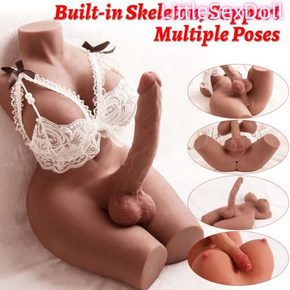 20.2lbu002F9.1kg Shemale Sex Doll Torso Realistic Dildo Breasts and Anal Lifelike Transsexual Love Dolls Hugh Penis Silicone Breast Anal Testicles Unisex Masturbator for Men Women Gay Couple Adult Sex Toys Male Masturbation - Image 2