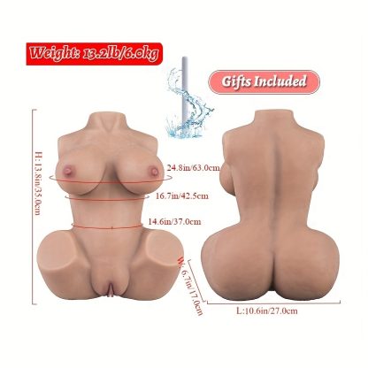 13.2lbu002F6.0kg Sex Doll for Men Male Masturbator Realistic Female Torso Sex Doll with Big Boobs Vagina Anal, Realistic Sex Dolls Torso Sex Toy Doll  Male Masturbation Sex Dolls for Men's Sex Toy Vagina Sex Dolls - Image 8