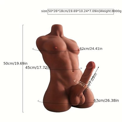 1 torso male sex toy with flexible dildo, realistic sex giant cock, male sex toy for female, tight anal hole sex toy for female homosexuals - Image 6
