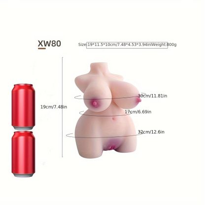 Realistic Adult Torso Doll with Soft Breasts, Vagina, and Anus - Suitable for Male Masturbation - Portable Mini Love Doll - TPE Material - Waterproof - No Battery Required - Image 3
