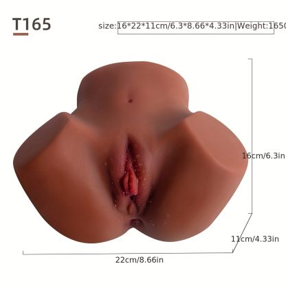 1pc Realistic Male Masturbator Pocket Pussy - Lifelike Labia Vagina Anal Sex Stroker, 3D Realistic Butt Torso Hip Male Sex Toys with Soft Skin, Tight Entrance, and Multi-Textured Surface for Men - Image 4