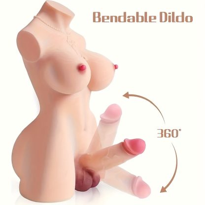 Realistic Shemale Torso Sex Doll - Big Boobs, Anal Sex, Reslistic Dildo, Life-Like Body, Soft Skin, Multiple Play Options, Adult Love Doll for Men, Women, Gay Couples, and Transsexual Individuals - Image 5