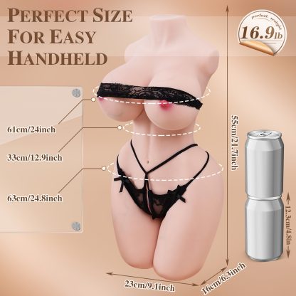 Realistic 16. 9lb Male Masturbation Doll: 3-in-1 Breast, Vagina, and Anus Adult Toy - Perfect Size for Easy Handheld - TPE Material - Image 4