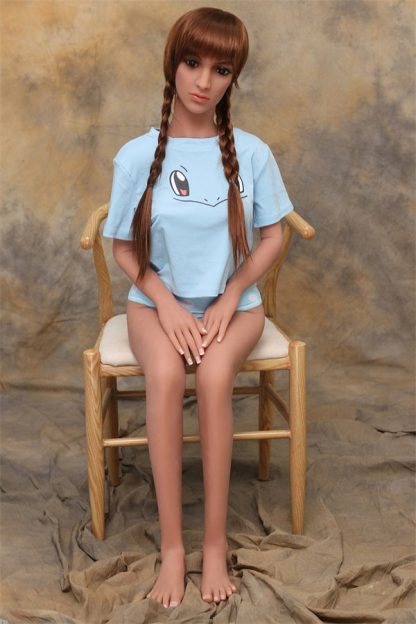 Stacy - 4ft7(140cm)  Pretty TPE Sex Doll With Long Twist Braids - Image 13