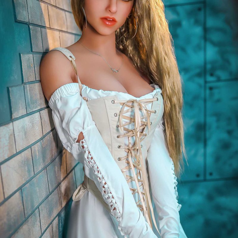 Cherry - 166cm (5ft6) Elegant Life-Like Sex Doll With Yellow Long Curly Hair