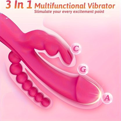 1pc Rabbit G Spot Vibrator Female Sex Toys - Adult Toys Clitoral Vaginal Nipple Dildos Sex Stimulator Double 10 Modes Vibrators Silicone Anal Bead Women Couples Massager - Image 5