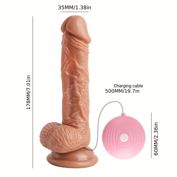 2025 Artificial Dildo Telescopic Rotary Swing Dildo Liquid Silicone Remote Control Adult Toy With Suction Cup Simulated Penis Vibration Sex Toy - Image 4