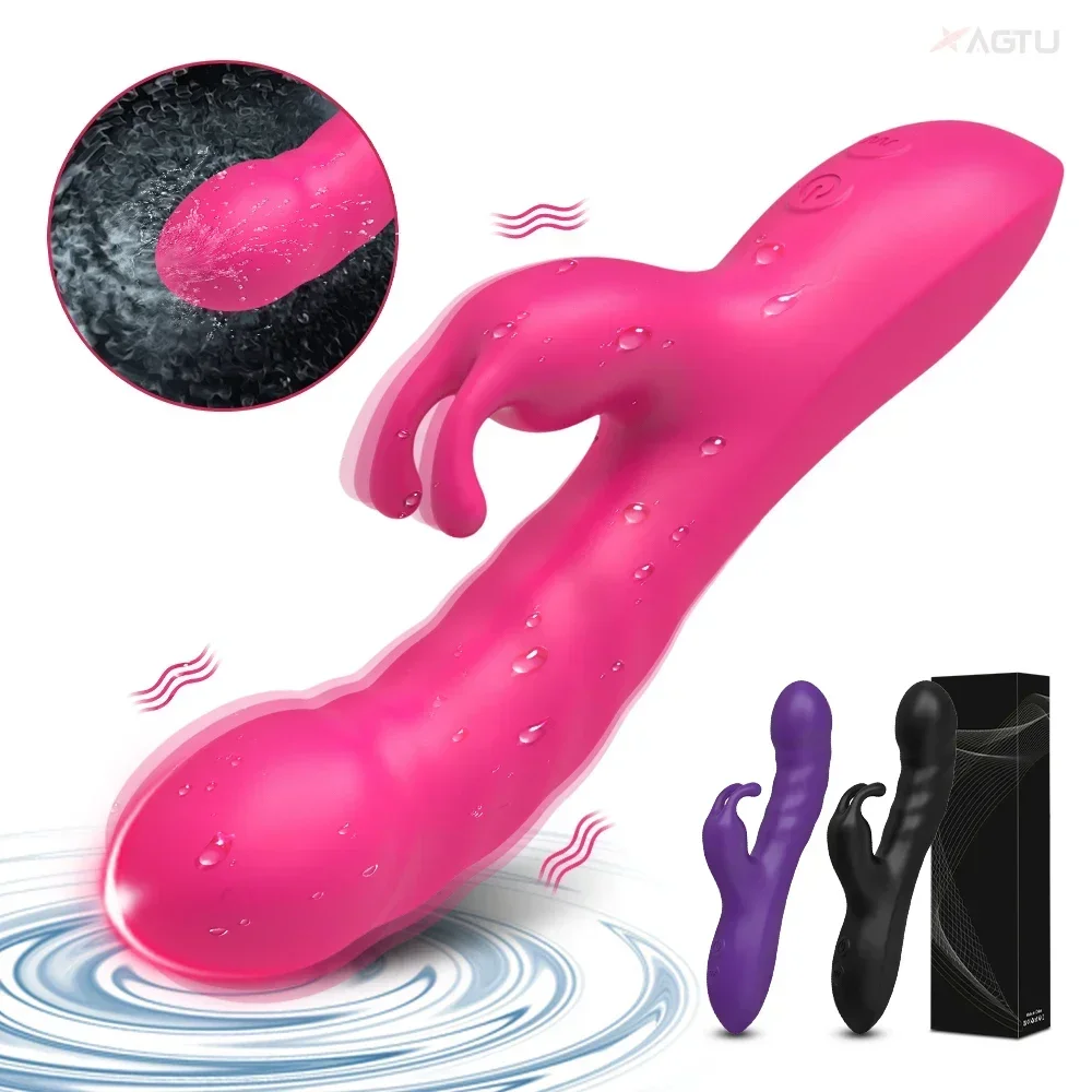 Powerful Rabbit Vibrator for Women – Dual Motor G-Spot & Clitoral Pink Toy, Multi-Mode