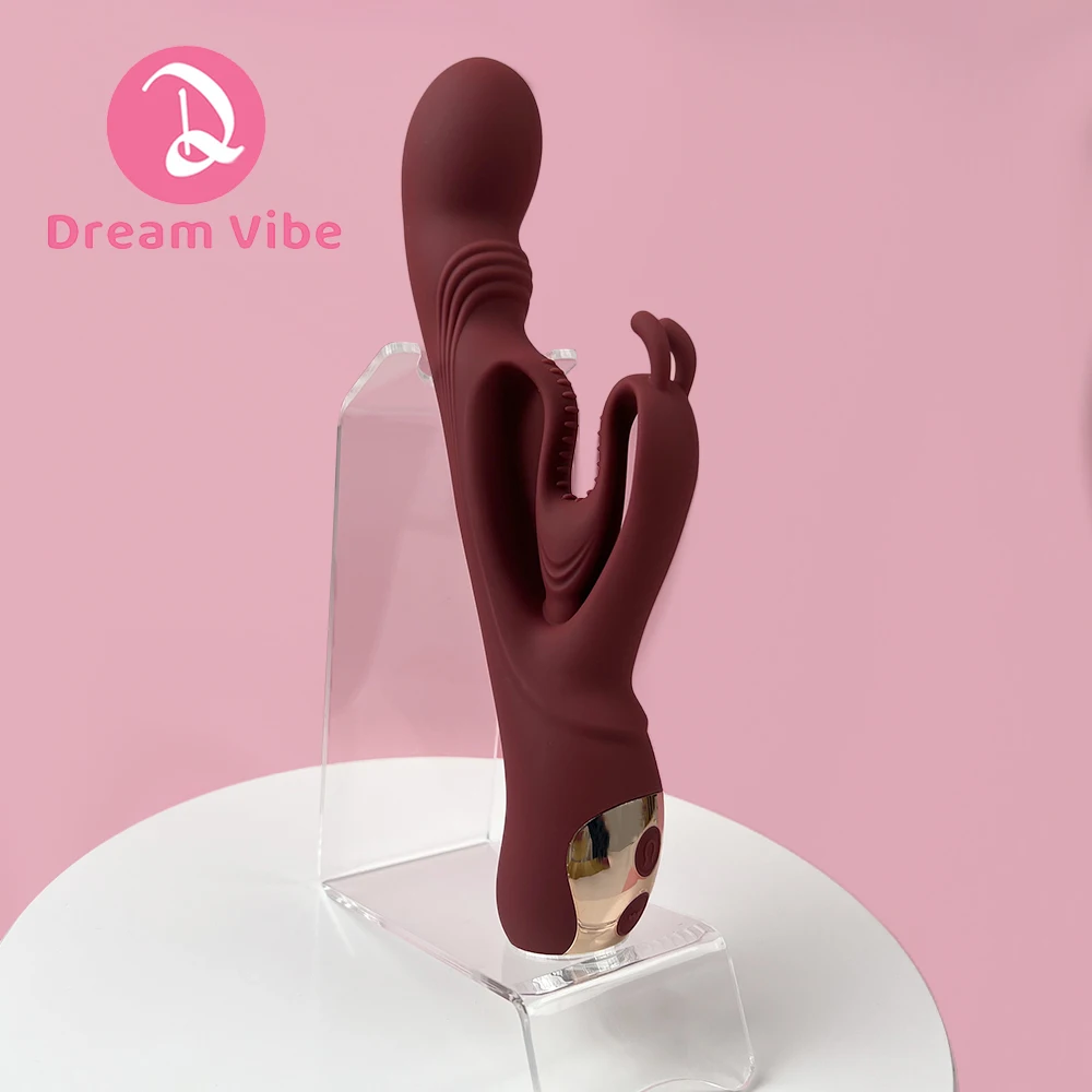 Heart Wave Rabbit Vibrator G-Spot Clitoris Stimulator Women's Sex Toy Pleasure Massager Sexual Penetration Big Dildo Vibrator