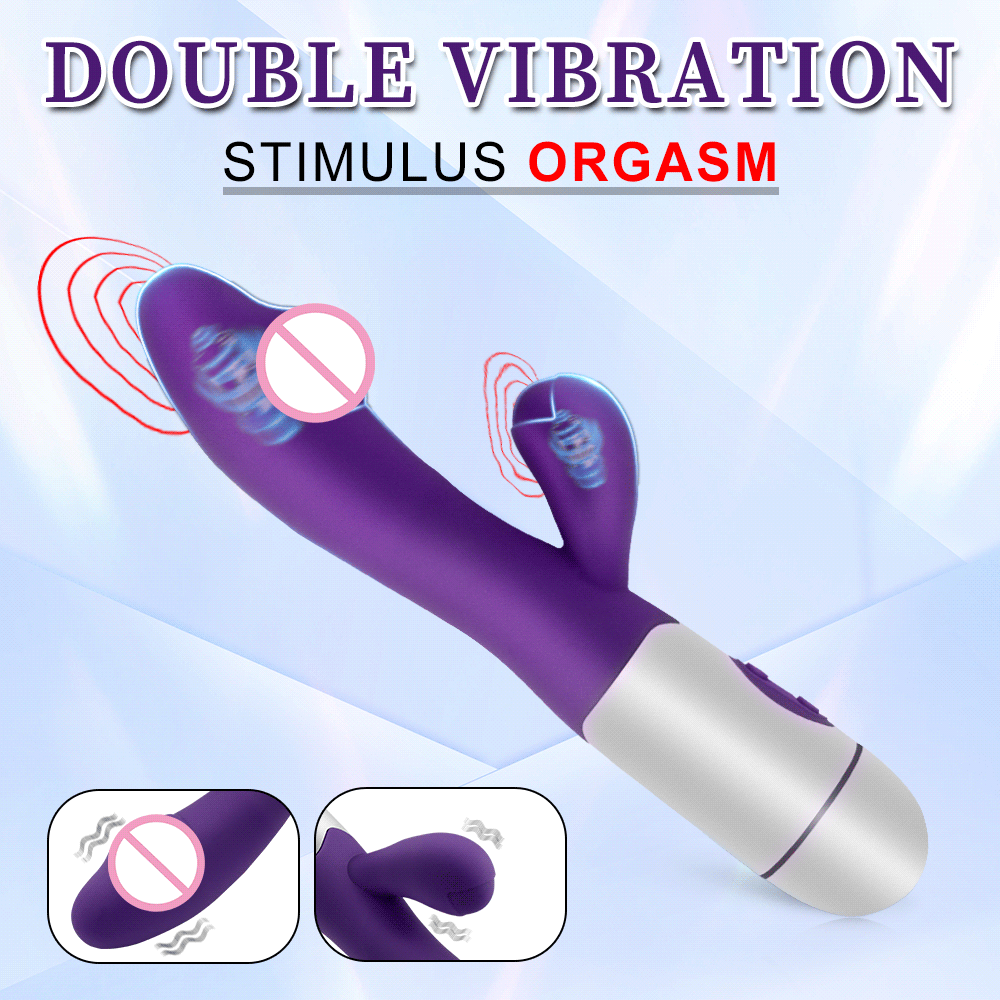 Rabbit Vibrator for Women Beginner G-Point Powerful Vibrating Massager Vaginal Clitoris Nipple Stimulator Female Adult Sex Toys