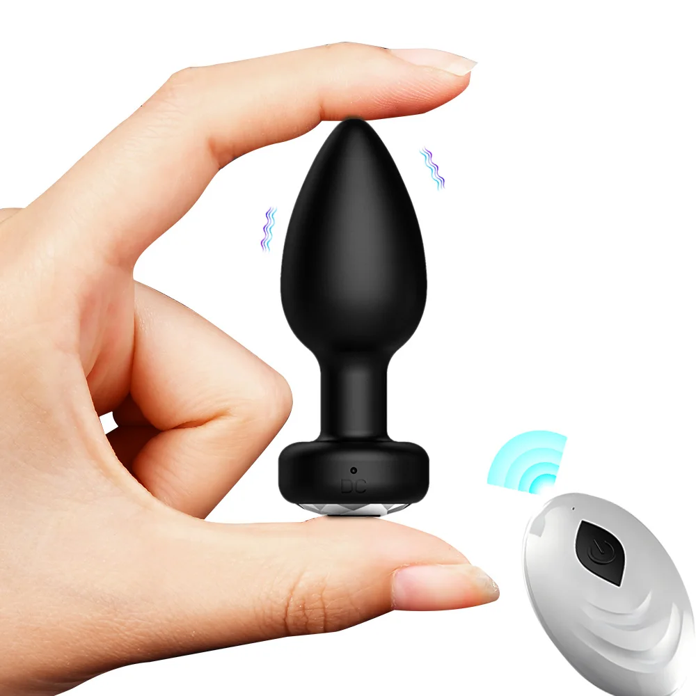 Black Mini Anal Plug – Remote Control Vibrator for Women