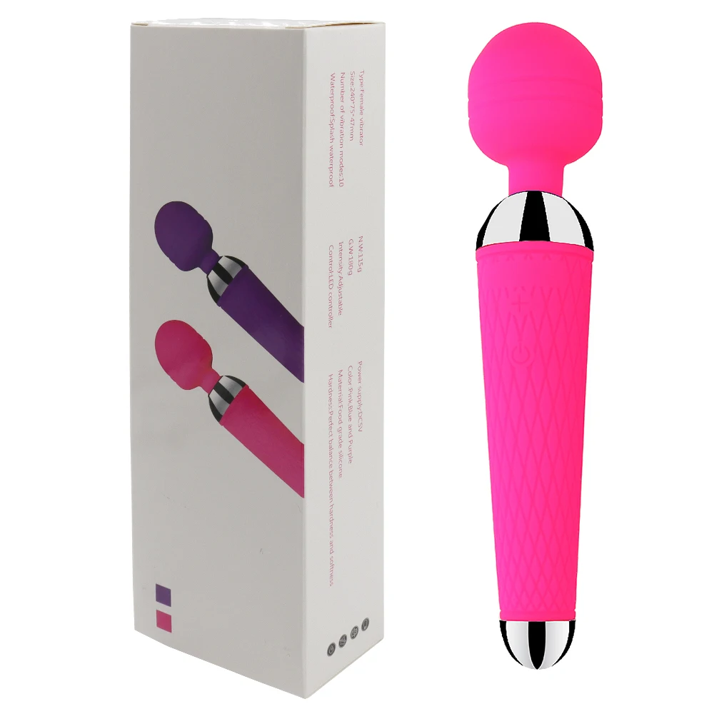 Powerful Vibrator 20 Speeds Clitoris G-Spot Stimulation AV Wand Stick Massager Dildo Masturbator Erotic Sex Toys for Adults 18