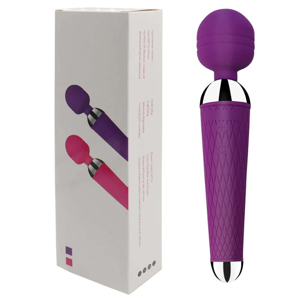 Powerful Vibrator 20 Speeds Clitoris G-Spot Stimulation AV Wand Stick Massager Dildo Masturbator Erotic Sex Toys for Adults 18