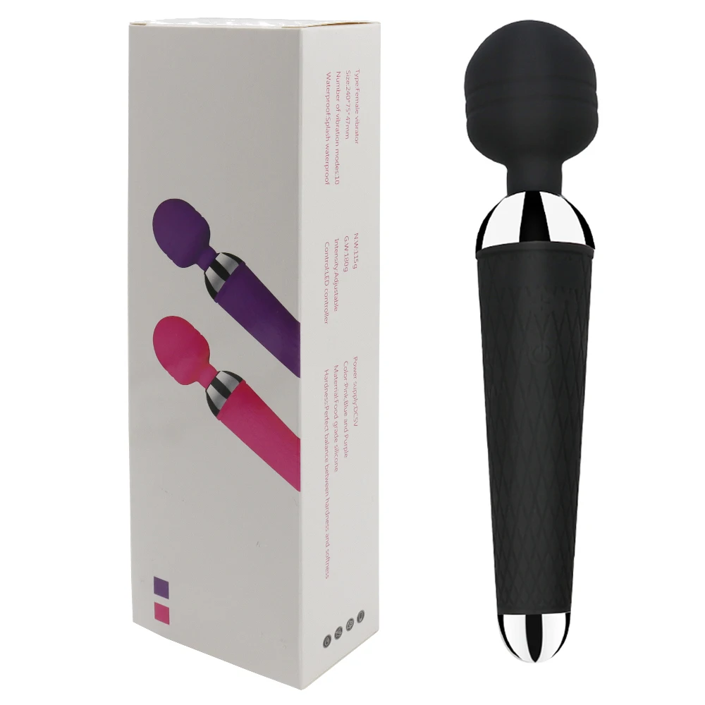 Powerful Vibrator 20 Speeds Clitoris G-Spot Stimulation AV Wand Stick Massager Dildo Masturbator Erotic Sex Toys for Adults 18