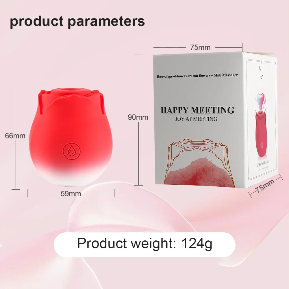 10 Speed Mode Rose Sucking Vibrator Sex Toy Vagina Nipple Clitoris Sucker Massager Stimulator Vibrator Adult Sex Toy for Women