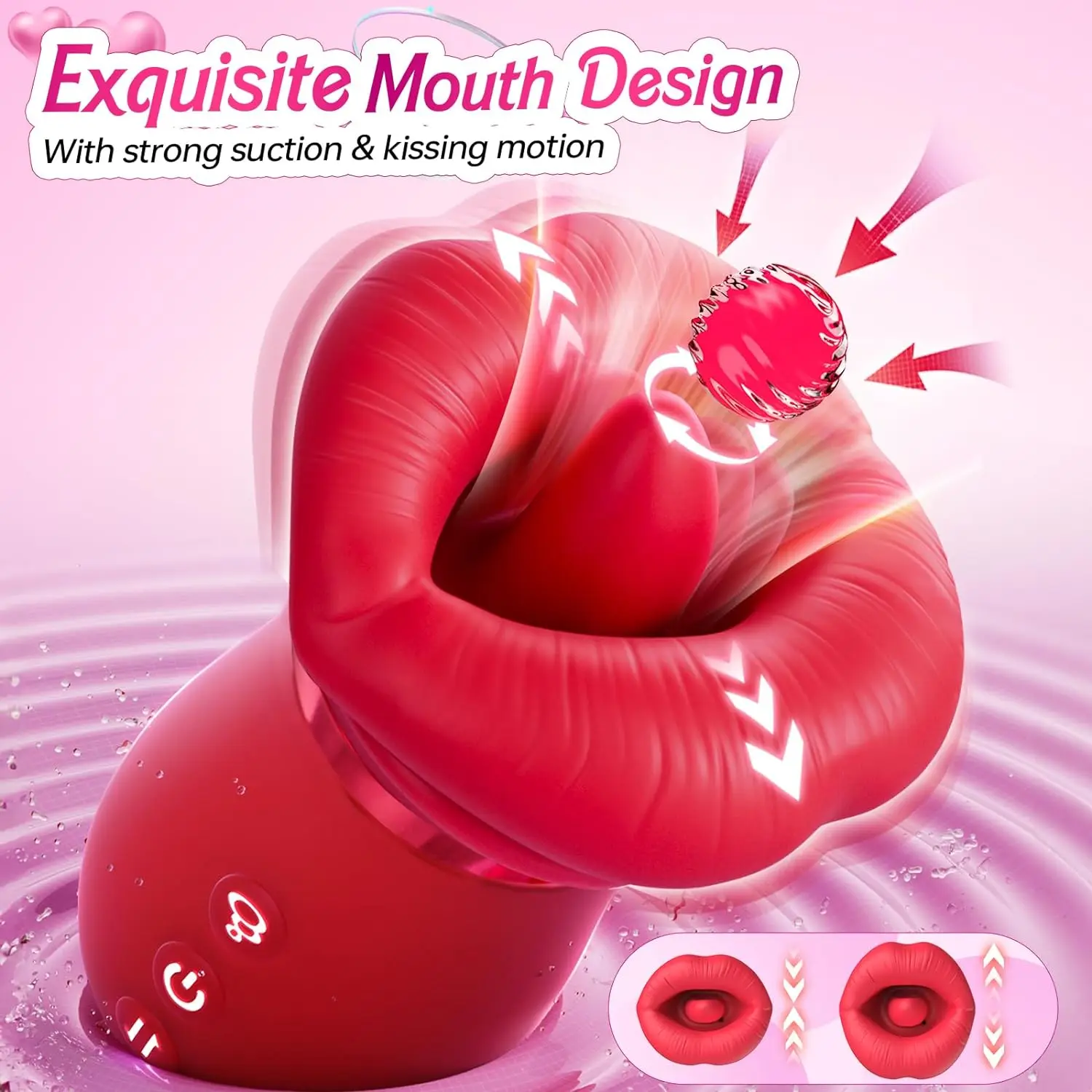 Mouth Sucking Vibrator 10 Tongue Licking Rose Toy Anal Clit Nipple Stimulator Female Couples Sex Toys for Women Adult Sex Games