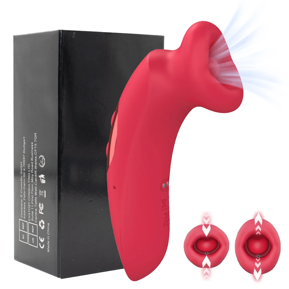 Mouth Sucking Vibrator 10 Tongue Licking Rose Toy Anal Clit Nipple Stimulator Female Couples Sex Toys for Women Adult Sex Games