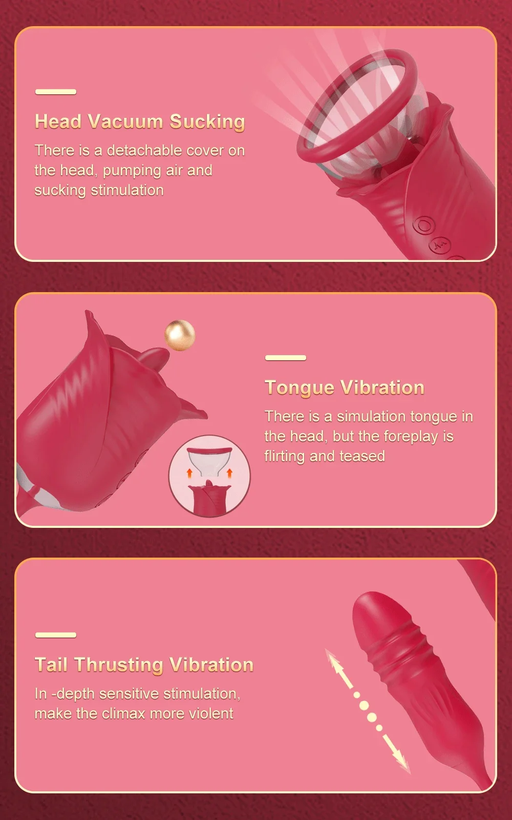 Rose Sex Toy for Women Sucking Vibrator G Spot Clitoris Stimulator Thrusting Vagina Nipple Sucker Vibrating Goods for Adults Rose Sex Toy for Women Sucking Vibrator G Spot Clitoris Stimulator Thrusting Vagina Nipple Sucker Vibrating Goods for Adults