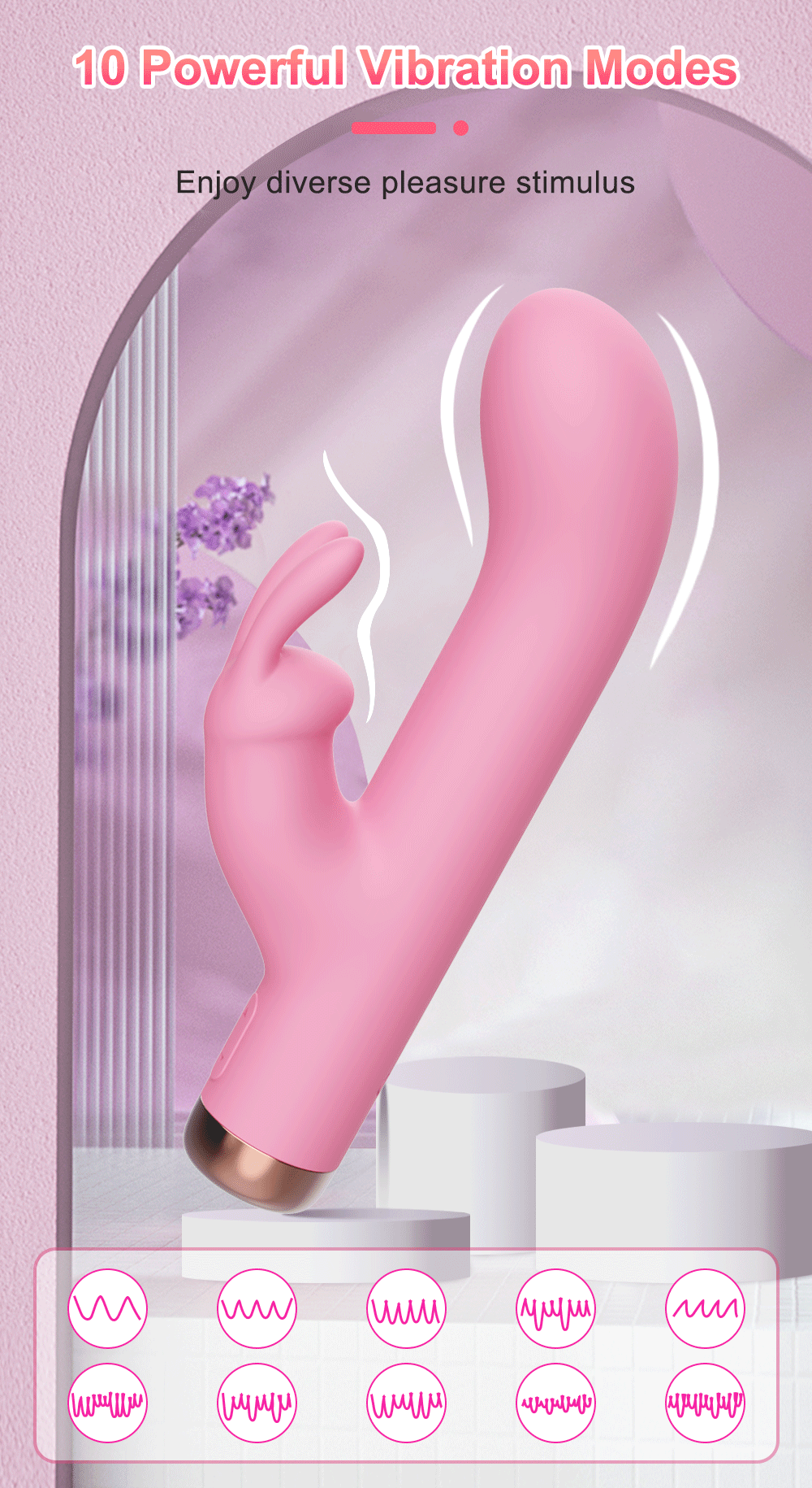 3 In 1 Dildo Rabbit Vibrator for Women G-Spot Orgasm Masturbator Anal Plug Clitoris Stimulator Female Masturbation Sex Toys 18+