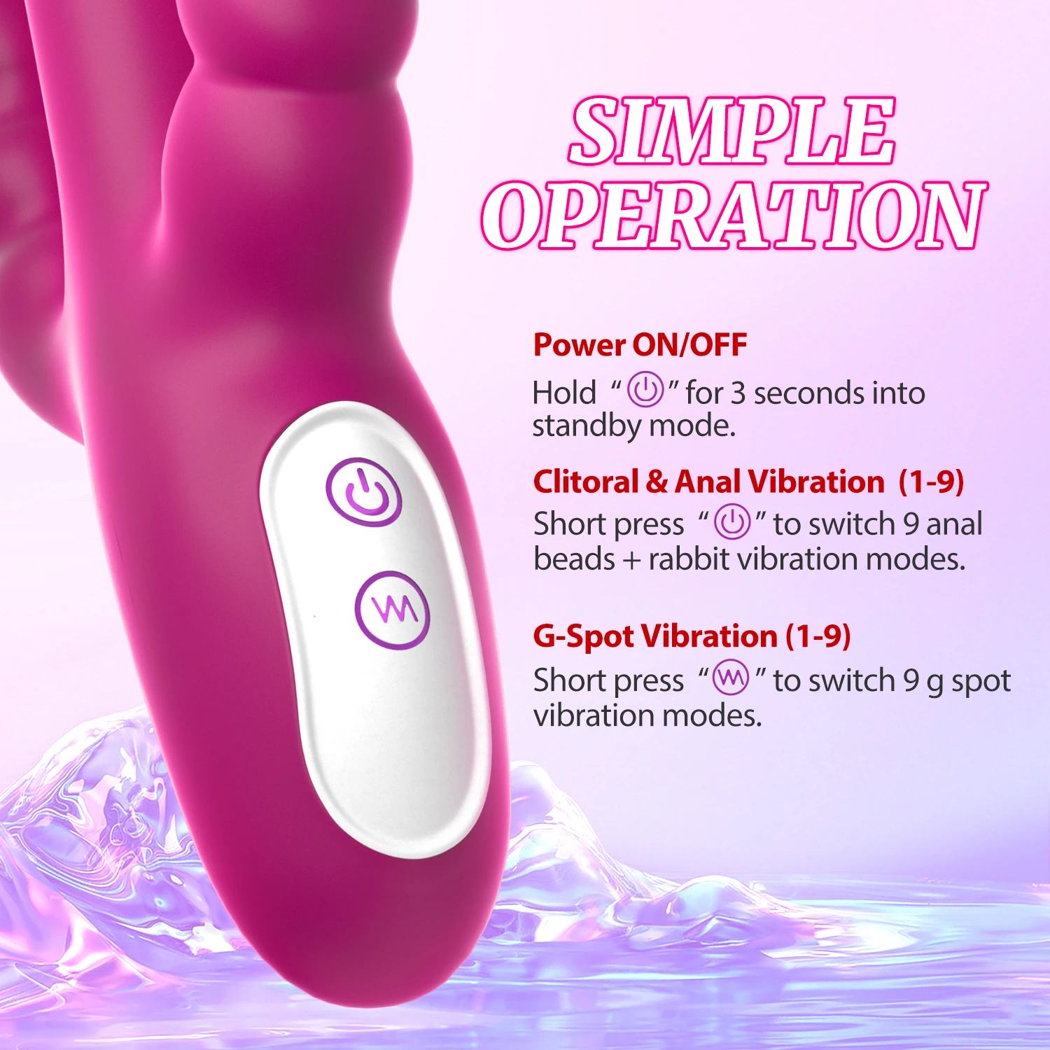 3 In 1 Dildo Rabbit Vibrator for Women G-Spot Orgasm Masturbator Anal Plug Clitoris Stimulator Female Masturbation Sex Toys 18+