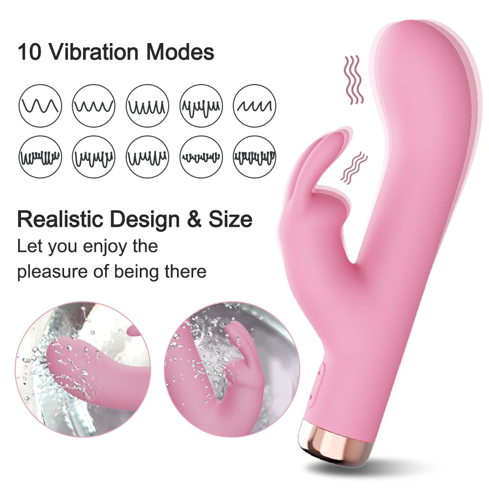 3 In 1 Dildo Rabbit Vibrator for Women G-Spot Orgasm Masturbator Anal Plug Clitoris Stimulator Female Masturbation Sex Toys 18+