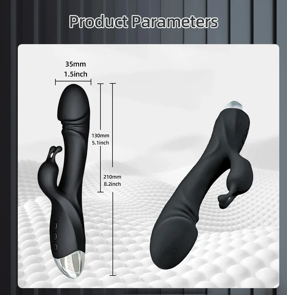 Powerful Rabbit G-Spot Vibrator for Women Clit Stimulator Vagina Massage Female Masturbator Dildo Silent Adult Supplies Sex Toy