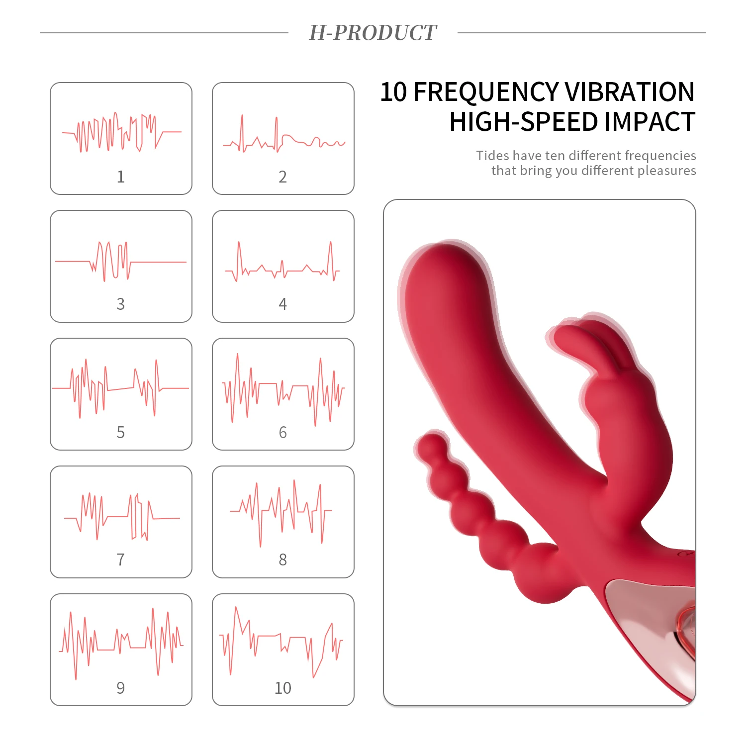 3 In 1 Thrusting Rabbit Vibrator for Women G-Spot Vibrator Anal Clitoris Stimulator Anal Plug Orgasm Masturbator Adult Sex Toys