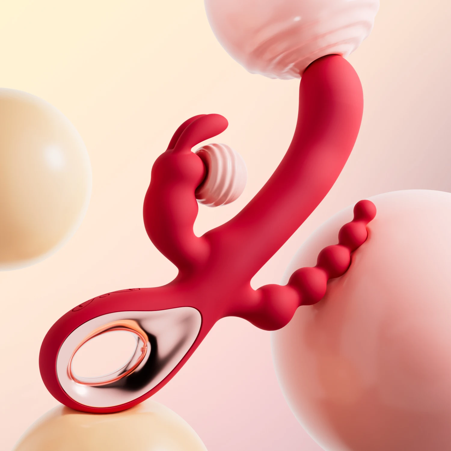 3 In 1 Thrusting Rabbit Vibrator for Women G-Spot Vibrator Anal Clitoris Stimulator Anal Plug Orgasm Masturbator Adult Sex Toys