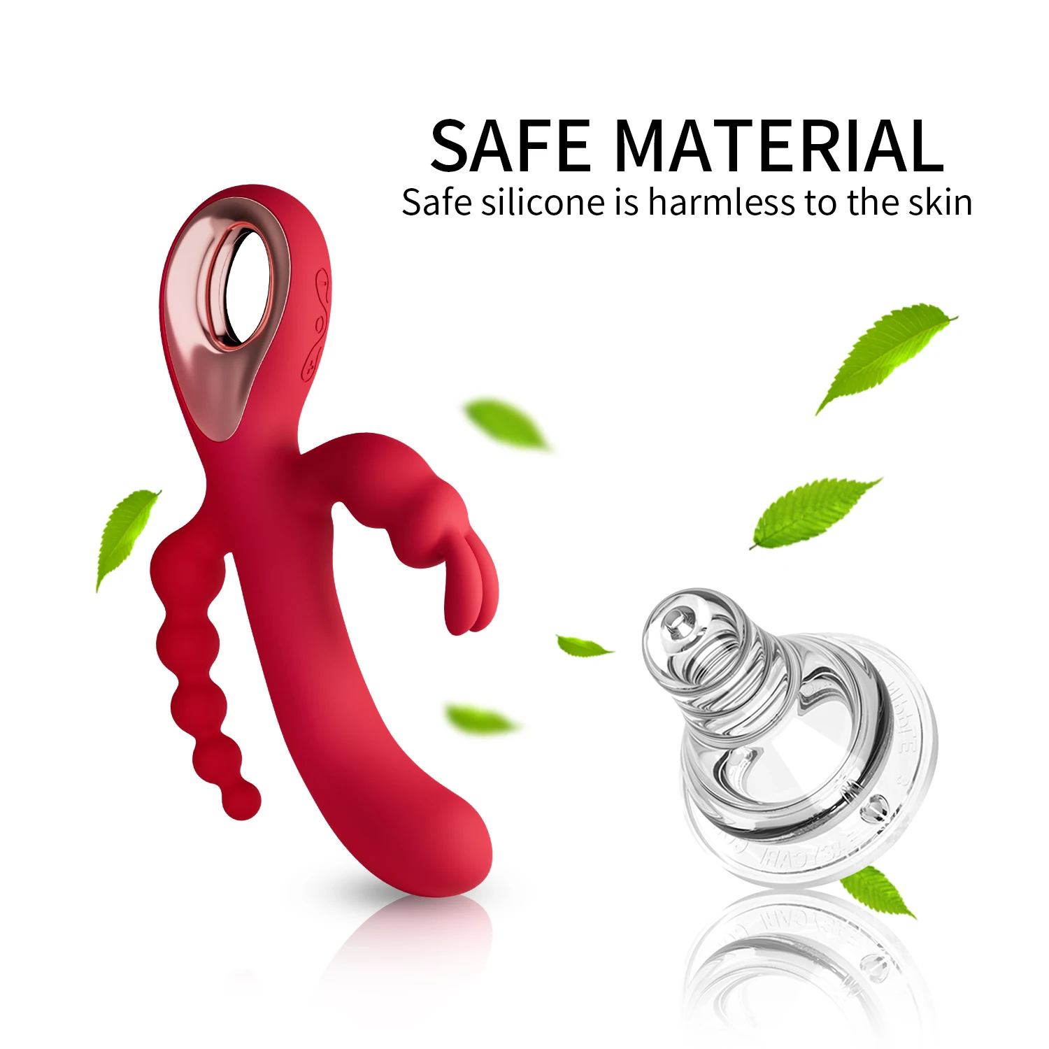 3 In 1 Thrusting Rabbit Vibrator for Women G-Spot Vibrator Anal Clitoris Stimulator Anal Plug Orgasm Masturbator Adult Sex Toys