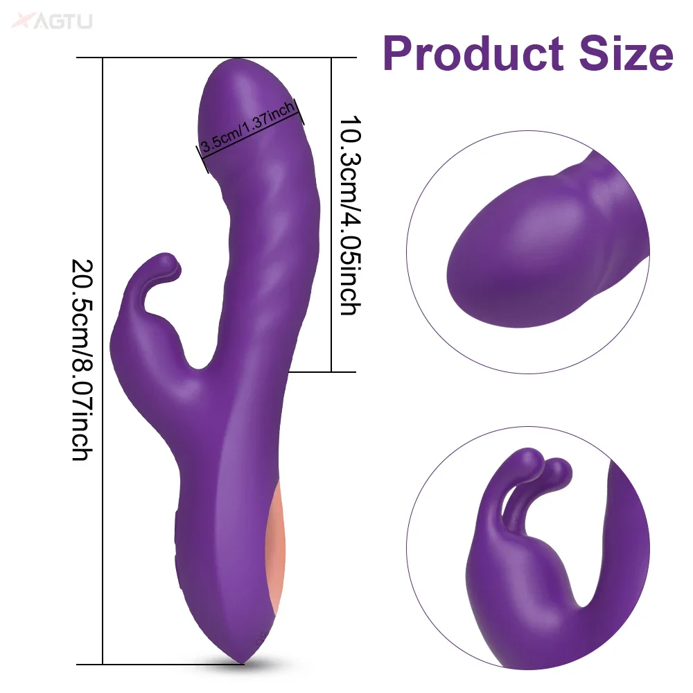Vagina Clit Rabbit Vibrator for Women G-Spot Vibrator Clitoris Stimulator Female Masturbation Adult Goods Sex Toy for Women