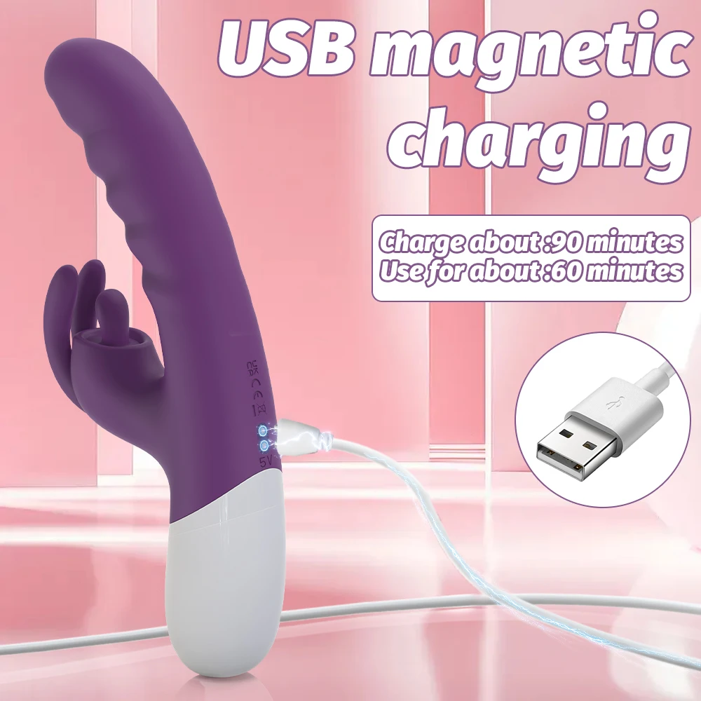Vagina Clit Rabbit Vibrator for Women G-Spot Vibrator Clitoris Stimulator Female Masturbation Adult Goods Sex Toy for Women
