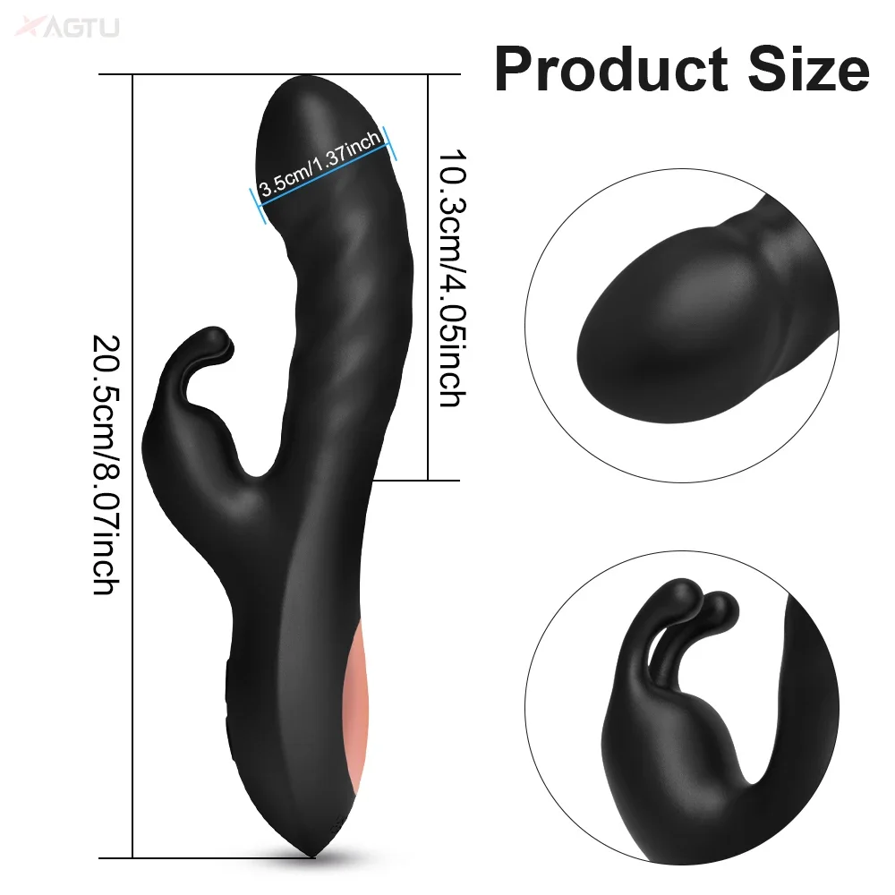 Vagina Clit Rabbit Vibrator for Women G-Spot Vibrator Clitoris Stimulator Female Masturbation Adult Goods Sex Toy for Women
