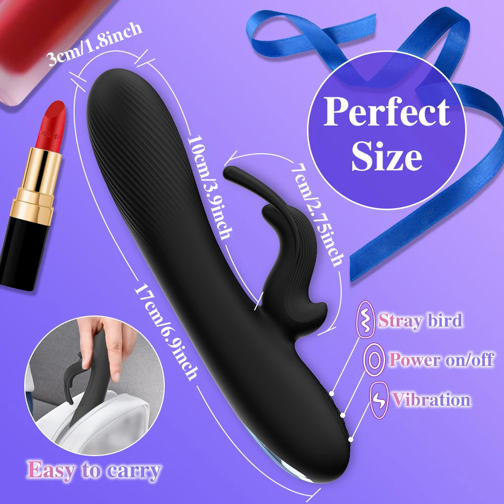 Vagina Clit Rabbit Vibrator for Women G-Spot Vibrator Clitoris Stimulator Female Masturbation Adult Goods Sex Toy for Women