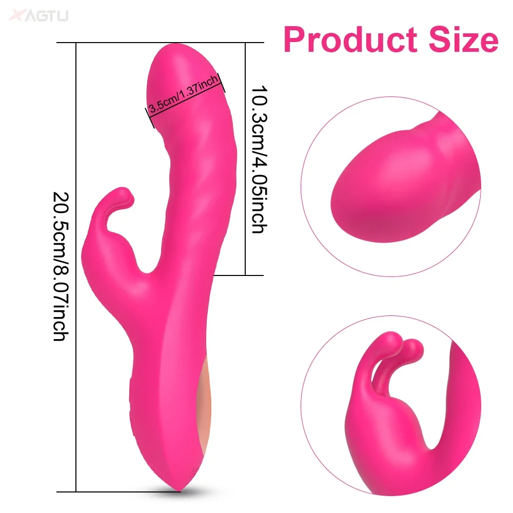 Vagina Clit Rabbit Vibrator for Women G-Spot Vibrator Clitoris Stimulator Female Masturbation Adult Goods Sex Toy for Women