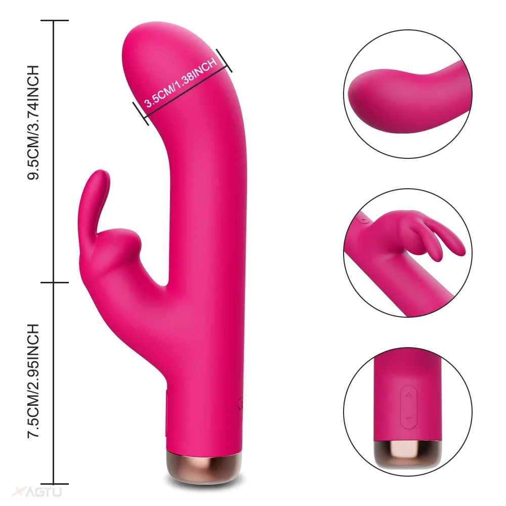 Vagina Clit Rabbit Vibrator for Women G-Spot Vibrator Clitoris Stimulator Female Masturbation Adult Goods Sex Toy for Women