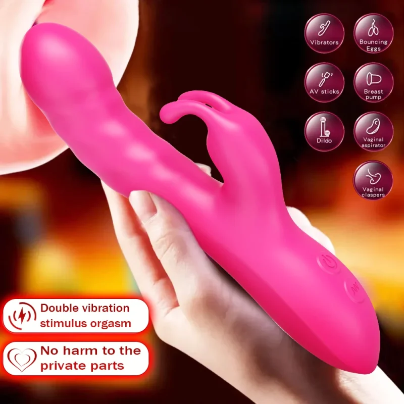 Powerful G-Spot Rabbit – Clit & Nipple Massager, Female Masturbator